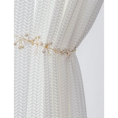 Light Luxury Solid Color Nordic Style Tulle Curtain Window Curtain Living Room Bedroom Voile Curtain