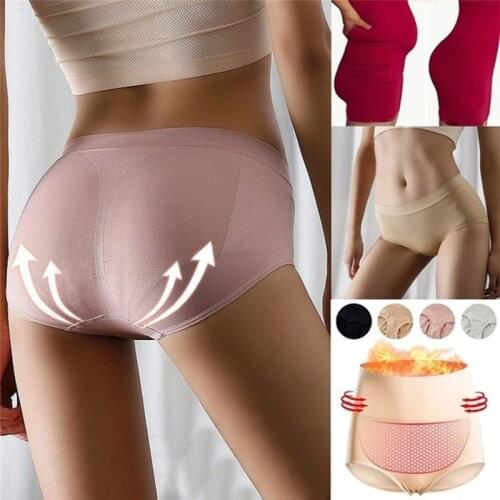 Women Seamless Briefs Panties Push Up Hip Cotton Crotch Female Underwear High Waist Honeycomb Shape Ladies Intimates Hip Push Up