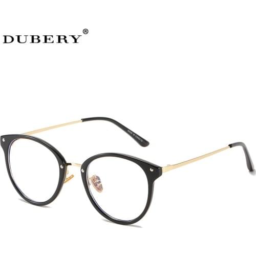 DUBERY Anti-Blue Light and Anti-Radiation Students Can Be Equipped with Two-Piece Lens Frame Lens Set Cute Glasses