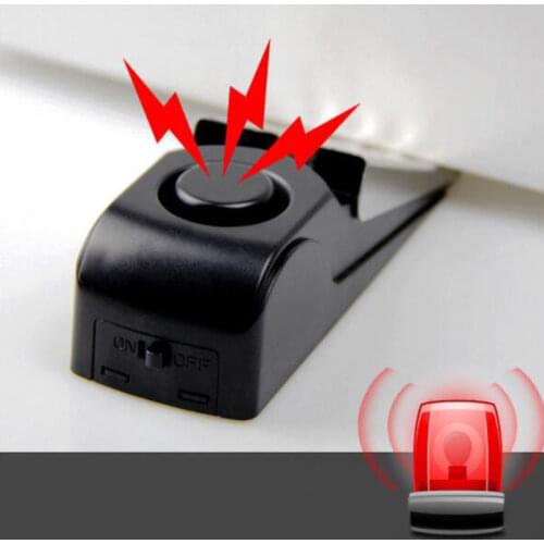 Home Security Smart Door Stop Alarm Wedge Shaped 120dB Alarm Hotel Doors Resistance Burglar Window Plug Anti-theft Alarm