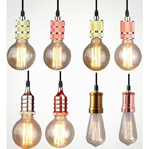 Vintage led wood pendant light art dining room modern hang lamp e27 nordic pendant lights living room restaurants bar droplight
