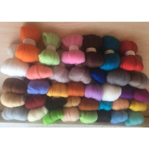 WFPFBEC DIY handmade Needle Felting wool felt poke fun filled Wool fibre Tops Roving DIY Spin 50g free shipping