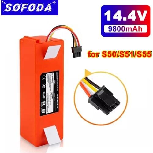 Original Robotic Vacuum Cleaner Replacement Battery for Xiaomi Robot Roborock S50 S51 S55 Accessory Spare Parts Li-ion Battery
