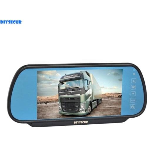 DIYSECUR 7 Inch LCD Display Rear View Mirror Monitor Car Montior Parking Assistance System Kit for Car Camera / DVD / VCD