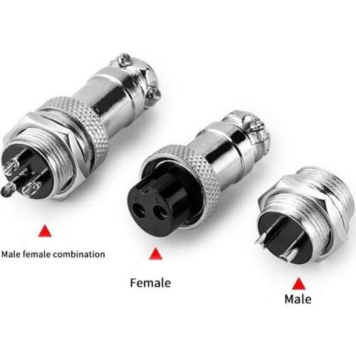 1set GX12 2-7 Pin Male + Female 12mm Aviation Socket / plug butt connector wire connector car accessories