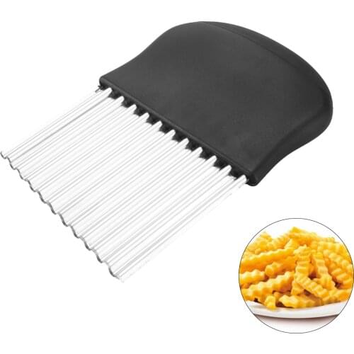 Cutter Kitchen Tool Vegetable Blade Crinkle Stainless Steel Wavy 1PC Onion Potato Chip Slicer