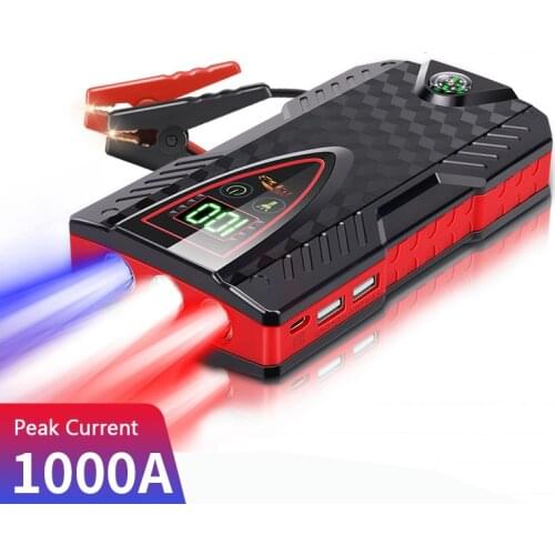 1000A Car Jump Starter Battery Power Bank 30000mAh for iPhone Xiaomi 12V Starting Device Portable Emergency Booster Car Charger