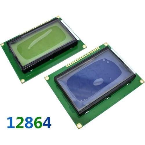 12864 128x64 Dots Graphic Blue Color Backlight LCD Display Module for arduino raspberry pi