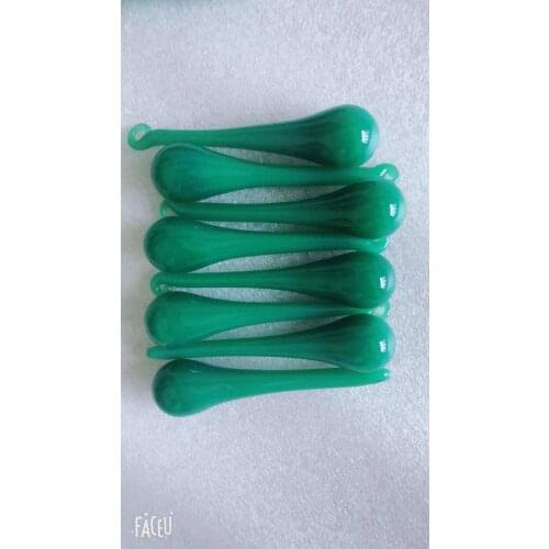 200pc LARGE OPAL GREEN GLASS CHANDELIER RAINDROP CRYSTAL PRISMS PENDANTS FREE SHIPPING