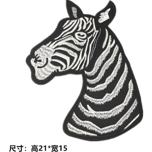30pcs/Lot Embroidery Patches Letters Clothing Decoration Accessories Animal Zebra Diy Iron Heat Transfer Applique Iron Ons