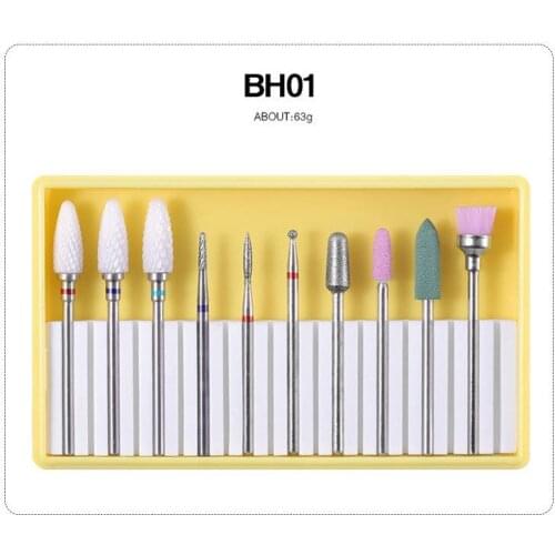 New 10pcs/set Abrasive Mounted Stone For Rotary Tools Grinding Stone Wheel Head Tools For Nail Accessories For Nail Machine