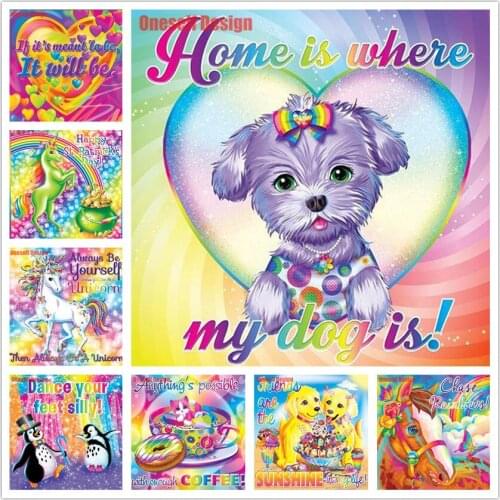 5D diamond painting full round/square cartoon diamond painting full drill animal diamond embroidery full set colorful anime gift