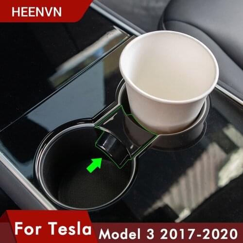 Heenvn Model Y Cup Holder Clip Car Water Cup Slot Slip Limit Clip For Tesla Model 3 Accessories Model3 Model Three ModelY 2020