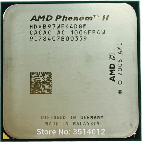 AMD Phenom II X4 B93 2.8 GHz Quad-Core CPU Processor HDXB93WFK4DGM Socket AM3