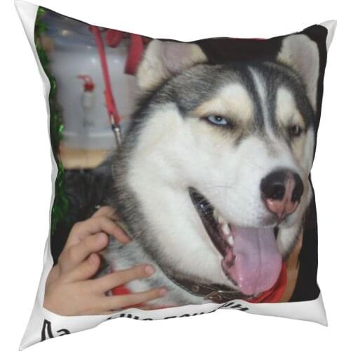Husky expression packaging decoration cushion cover husky cushion cover 45cm linen pillow residential culture