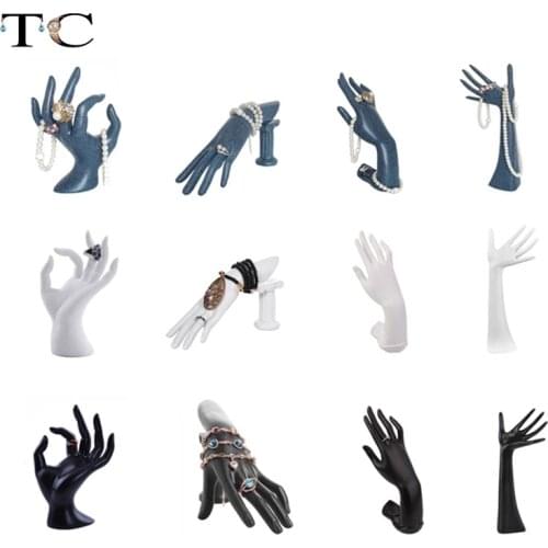 Jewelry Counter Display OK Shape Hand Resin Portrait Model Jewelry Stand Storage Hanging Bracelet Ring Props