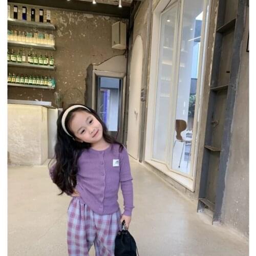 Girls' coat Shirt Girls' spring and summer cotton dress coat childrens versatile knitting cardigan top baby girl clothes