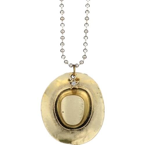 Dongsheng Fashion Hat Pirates Link Chain Pendant Necklace The Logo of Luffy Hat Necklace Jewelry For Women Men Gifts -30