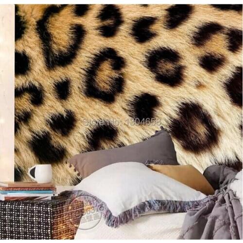 Custom photo wallpaper leopard fur for the sitting room the bedroom TV setting wall vinyl sofa which papel DE parede
