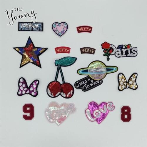 Hot sale Embroidered Mixture Iron for Patches Badges applique DIY Kids Stickers Fabric Cartoon For Clothing Decorate Accessory