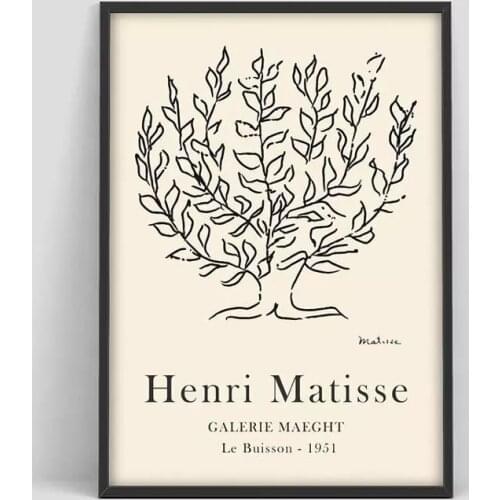 Hd Prints Picture Henri Matisse Le Buisson Wall Artwork Modular Black Painting Poster Canvas Living Room Home Decoration Framed