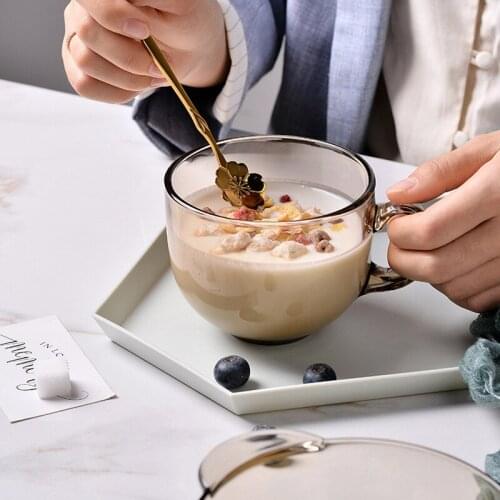 Ins Nordic Wind Tea Breakfast Cup Oat Milk Cup Set Coffee Cup Heat-resistant Large-capacity Water Cup Female Students