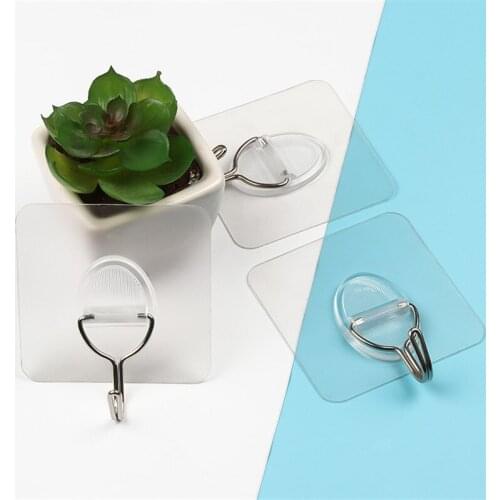 1/5Pcs Sucker Hooks Wall Hanger Holder 6x6cm Strong Self Adhesive Hooks Suction Rack Cup Sucker for Kitchen Bathroom
