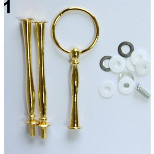 80% New Arrival 2021 3 Tier Round Cupcake Cake Plate Stand Handle Fitting Wedding Party Stand