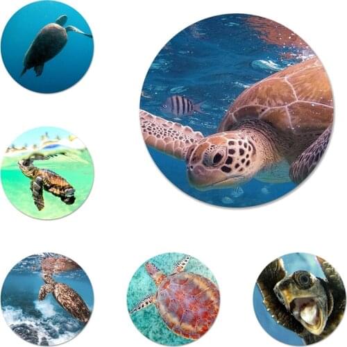 Cute Sea turtle Icons Pins Badge Decoration Brooches Metal Badges For Backpack Decoration 58mm