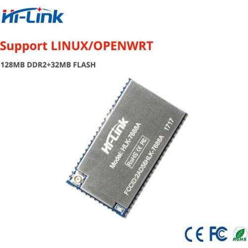 Free shipping 2pcs/lot UART to Ethernet embeded OpenWRT Wireless Router Module Smart Home MT7688 RS485 basic frequency 580MHz