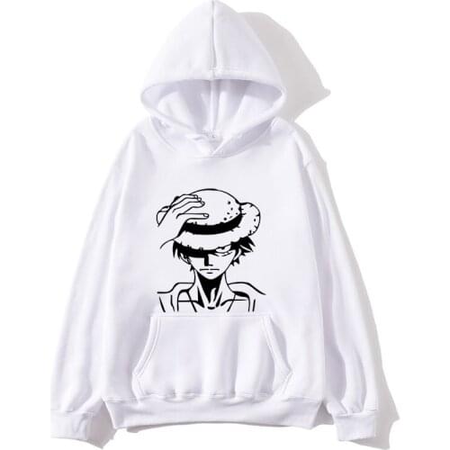 One Piece Luffy Hoodies Men Casual Homme Fleece Pullover Japanese Anime Printed Male Streetwear Clothing Autumn Winter Tops Men