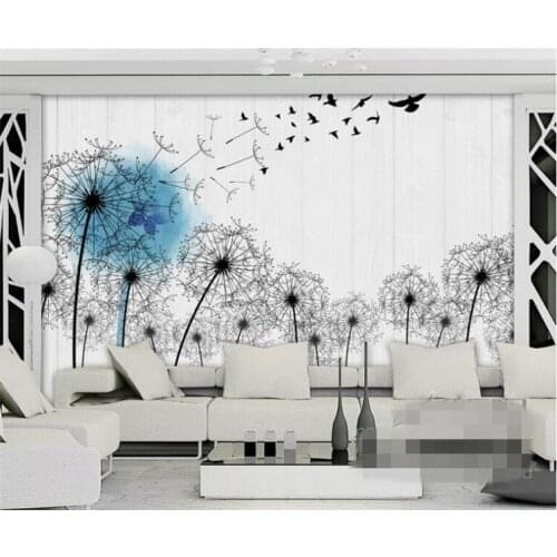 Custom 3D wallpaper hand-painted dandelion board TV background wall decoration painting papel de parede Wall stickers