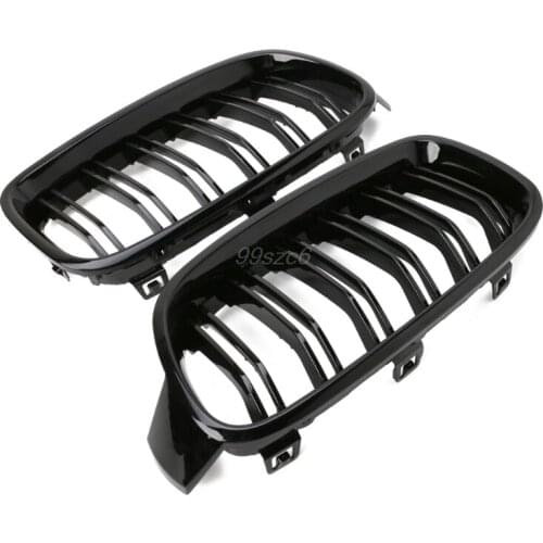 1Pair Gloss Black Front Grille Kidney For BMW 3-Series F30 F31 F35 2012-2016 NEW