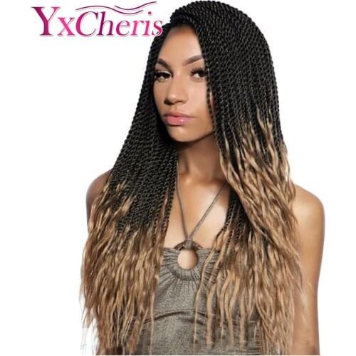 Senegal Twist 18'' Synthetic Ombre Braiding Hair Extensions Bohemia Style Curly Crochet Braid Hair