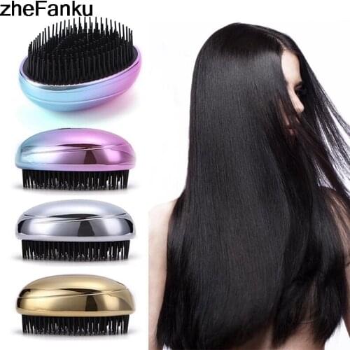 1 Pc Hair Brush Egg Shape Hairbrush Anti-static Styling Tools Hair Brushes Detangling Comb Salon Hair Care Comb For Travel