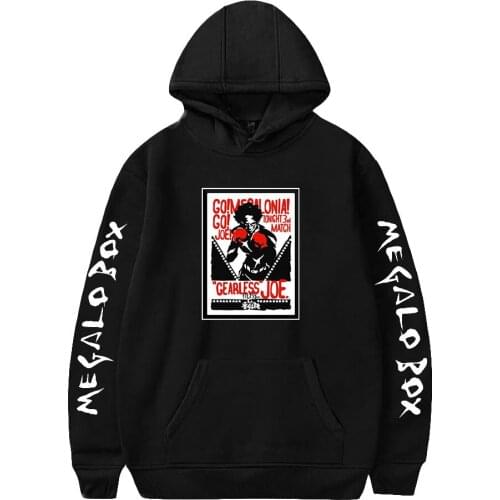 Megalo Box Anime Fashion Prints Hoodies Women/Men Long Sleeve Hooded Sweatshirts Hot Sale Casual Streetwear Clothes