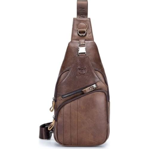 Weysfor Vogue 2021Genuine Leather Chest Bag For Men Casual Messenger Bags Fashion Mens Chest Pack Large Capacity Business Bags
