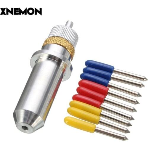 XNEMON 9pcs/Set 30 45 60 Degree Roland Cutting Plotter Carbide Blades Vinyl Cutter+ Roland Blade Holder Roland Blade