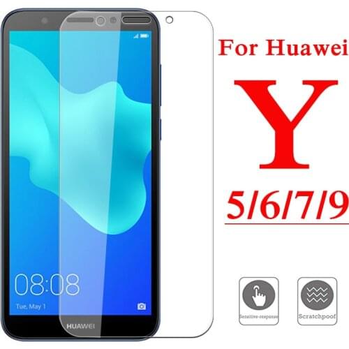 2pcs Tempered Glass for Huawei Y3 Y5 Y6 Y7 Y9 Prime 2017 2018 2019 Protective Film Screen Protector