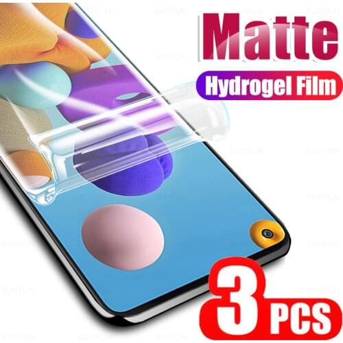 3PCS Safety Film For Samsung Galaxy A21S A51 A71 4G/5G A50 A50S Matte Hydrogel Film Samsun A 51 Frost Film Not Protective Glass