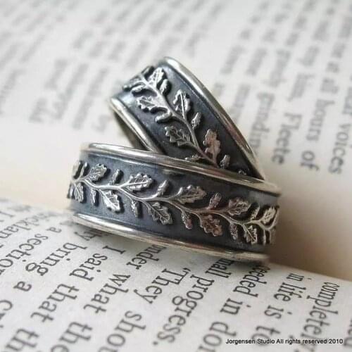 Women Fashion Rings Vintage Leaves Charms Anniversary Birthday Party Gift For Women Rings Jewelry Free Shipping