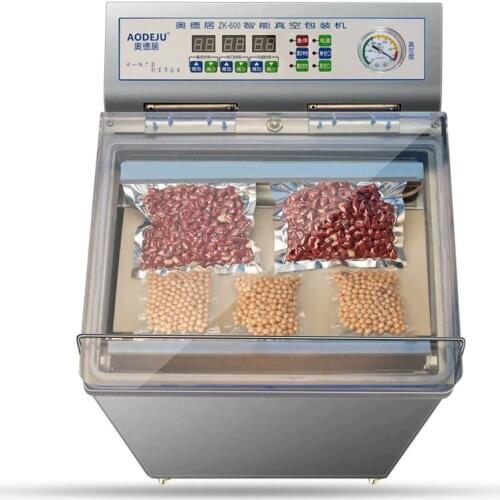 ZK-600 Commercial automatic wet and dry industrial vacuum packaging machine Food rice brick plastic sealing machine 220v