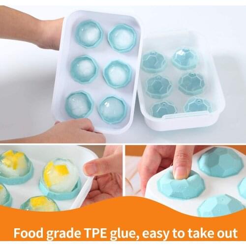 Large Ice Cube Trays Set of 2, Round Silicone Ice Cube Mold with Lid, Reusable and BPA Free, Sphere Ice Ball Maker for Whiskey