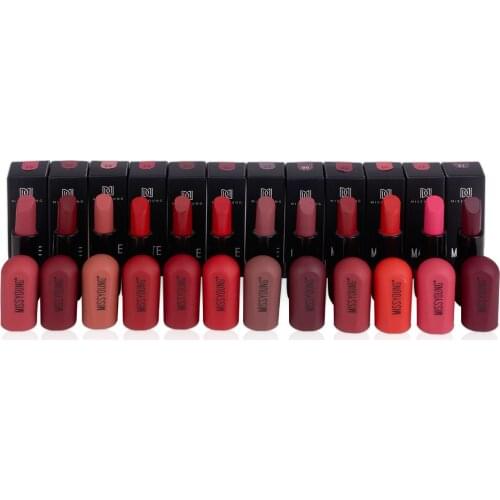 12 Colors China Supplier Fashion Colors Long-lasting Waterproof Matte 10 Colors Mirror Lipstick Set