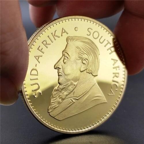 1967 South Africa Saudi Africa Krugerrand 1OZ Gold Plated Coin Paul Kruger Token Value Collectible Replica Coins Home Decor
