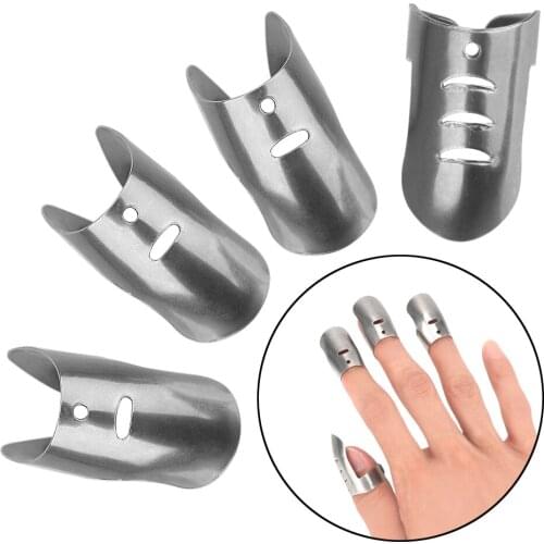 4pcs/set Kitchen Accessories Finger Guard Stainless Steel Finger Protector For Using Knife Cooking Cutting Tools