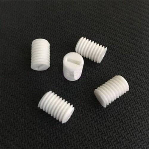 50pcs M3 M4 Machine screw Plastic machines meter Headless screws PP Polypropylene Set bolt 6mm-12mm Length