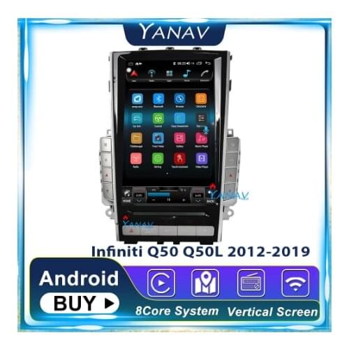 13.6 inch 2din android tesla car radio multimedia head unit For Infiniti Q50S Q50L Q50 Q60 auto video PX6 GPS navigation Tape re