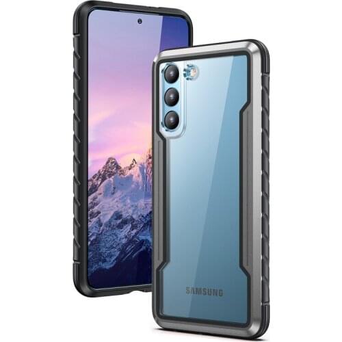 Samsung s20 s21 Plus s21 Ultra Solid Aluminum Alloy PC+TPU Bumper Creative Business Phone Case Transperant Acrylic Shockproof