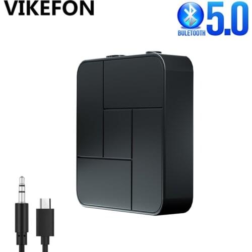 Bluetooth Receiver Transmitter BT 5.0 Audio 3.5mm AUX Jack USB Dongle Wireless Adapters Handsfree Call & Mic For Car TV Speaker